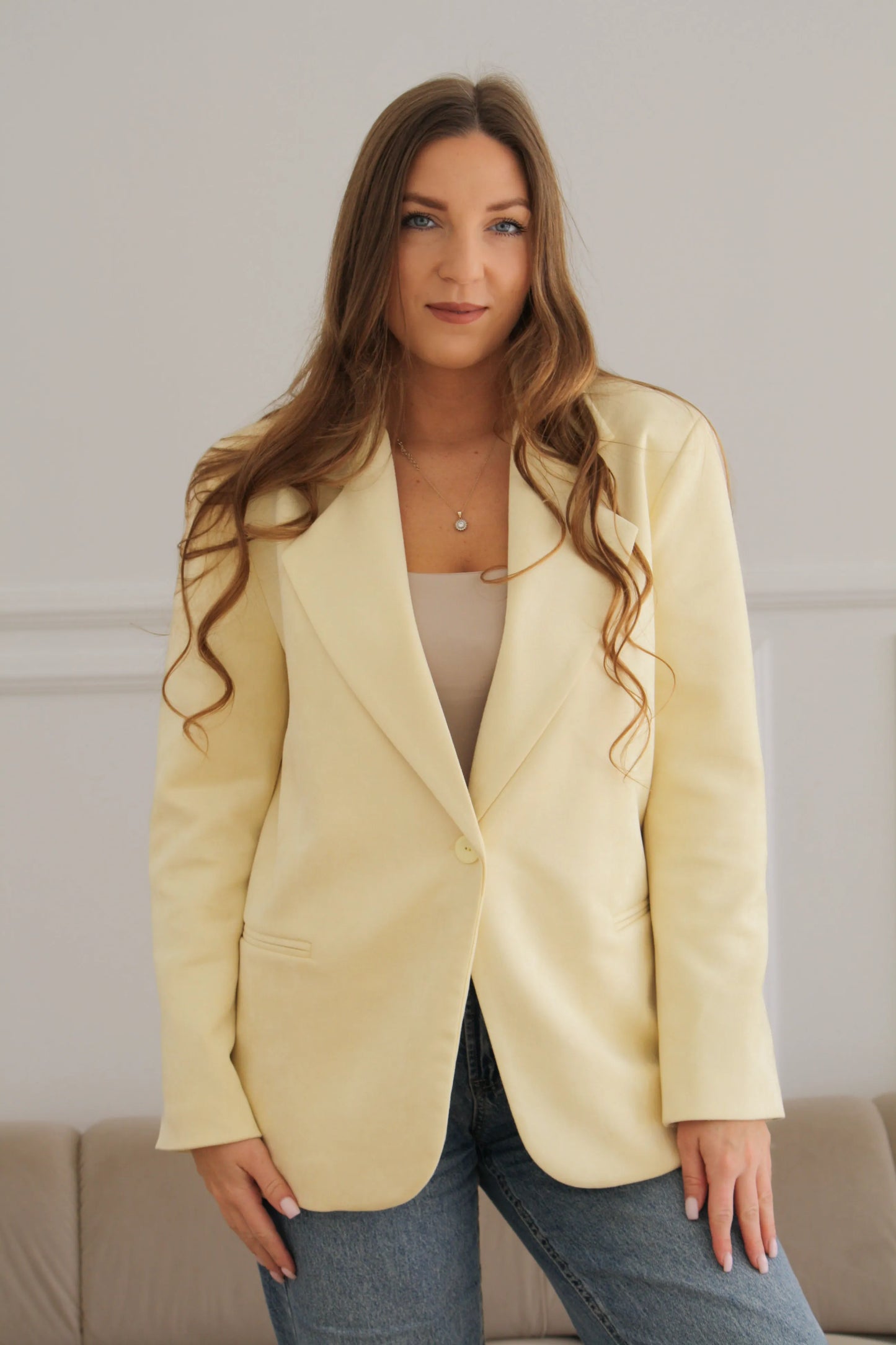 MARYNARKA BAWEŁNIANA SOFT BANANOWY