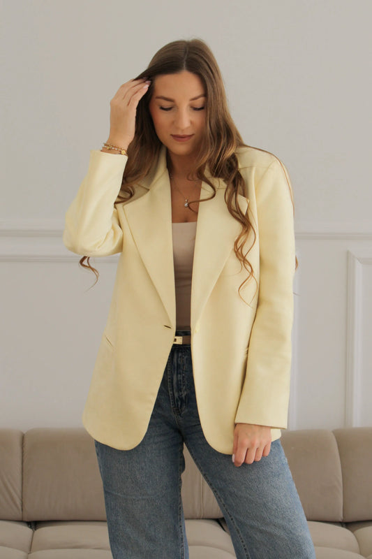 MARYNARKA BAWEŁNIANA SOFT BANANOWY