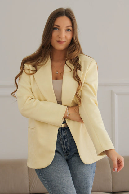 MARYNARKA BAWEŁNIANA SOFT BANANOWY