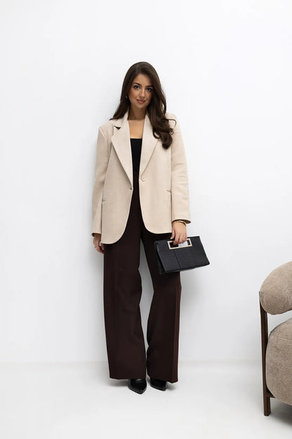 MARYNARKA ZAMSZOWA BEŻOWA