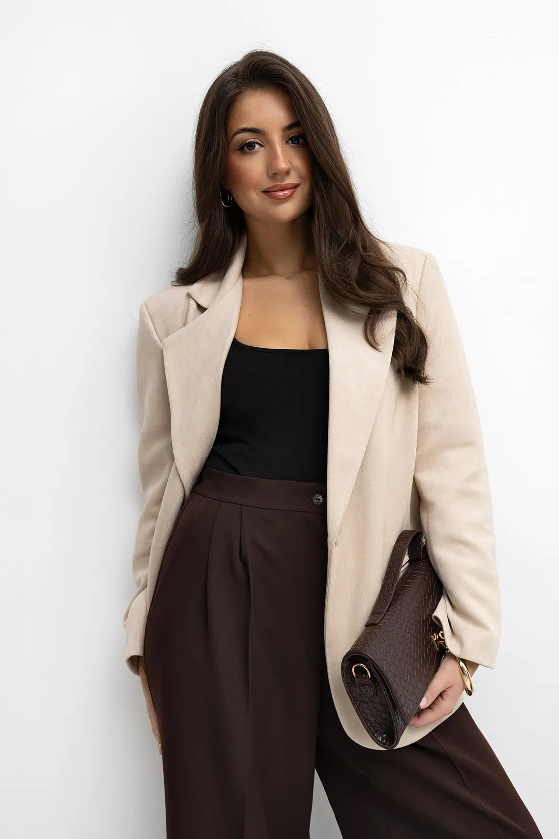 MARYNARKA ZAMSZOWA BEŻOWA