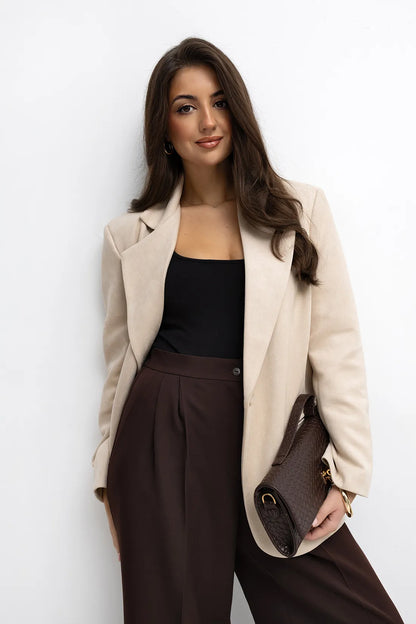 MARYNARKA ZAMSZOWA BEŻOWA