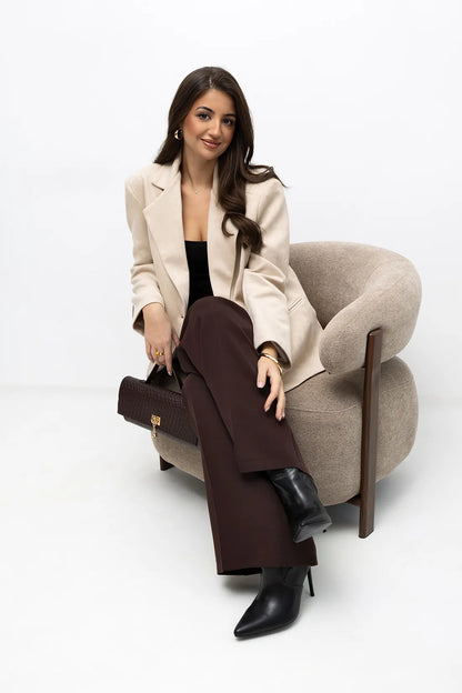 MARYNARKA ZAMSZOWA BEŻOWA