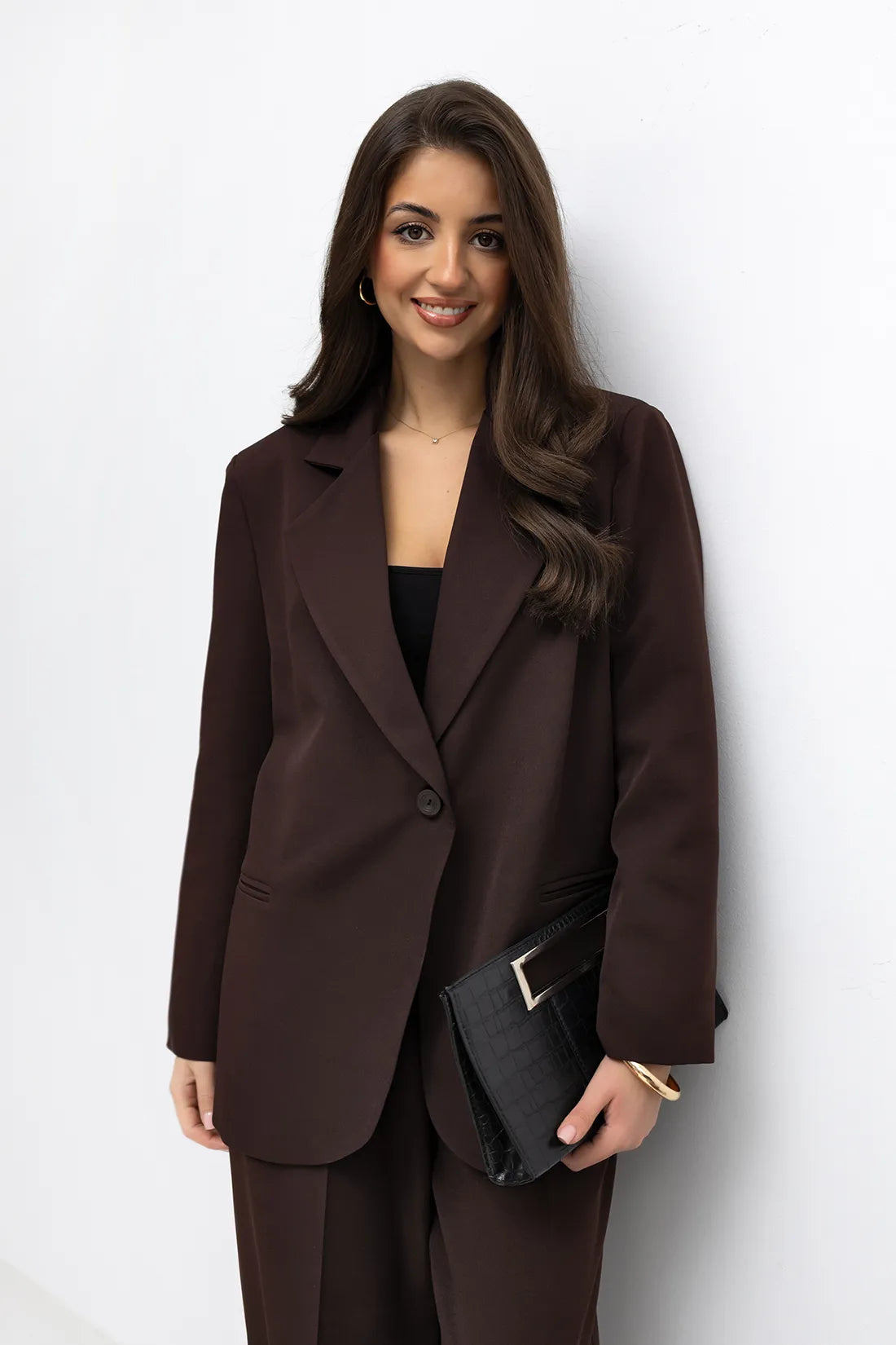 MARYNARKA TKANINA CZEKOLADA