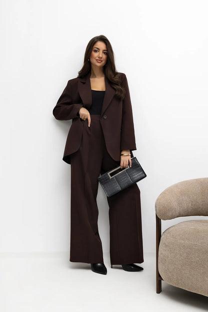 MARYNARKA TKANINA CZEKOLADA